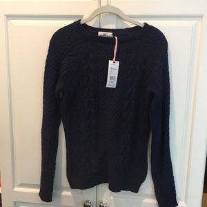 Navy blue long sleeve sweater